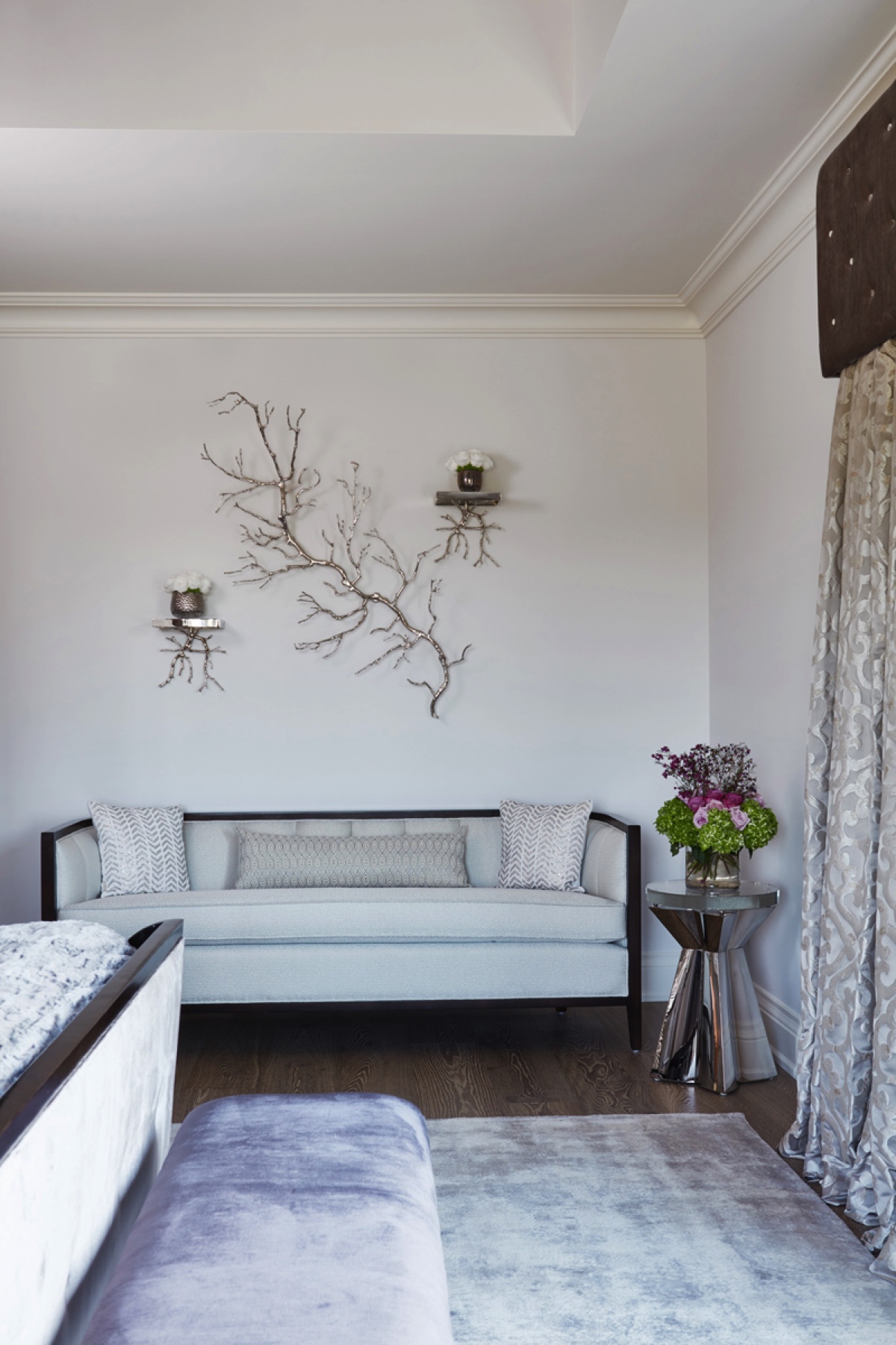 Manor Estate: The opulent first-floor powder room with gold-tiled mosaic mural is a visual feast