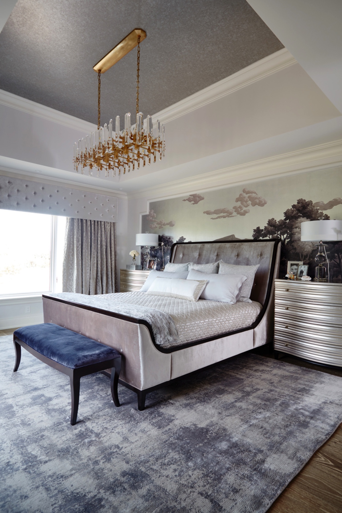 Manor Estate: Once inside, the foyer features a hexagonal wood pattern with marble inlays and brass borders which opens into a bright and spacious interior with sumptuous living spaces