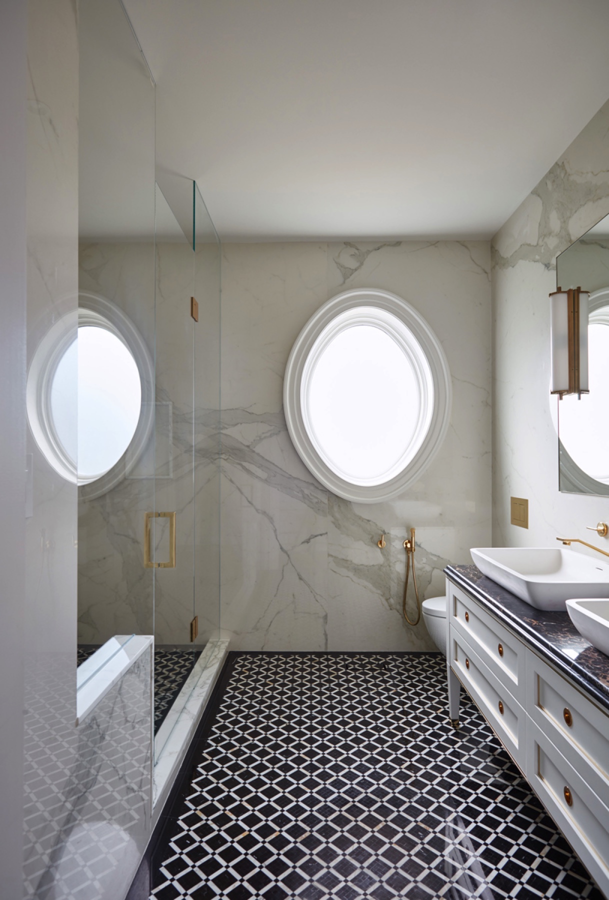 Manor Estate: Once inside, the foyer features a hexagonal wood pattern with marble inlays and brass borders which opens into a bright and spacious interior with sumptuous living spaces