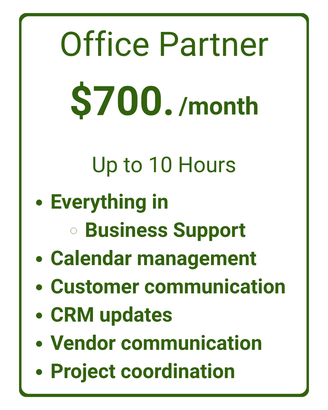 Office Partner package with Felista from Green Mountain Greenhouse