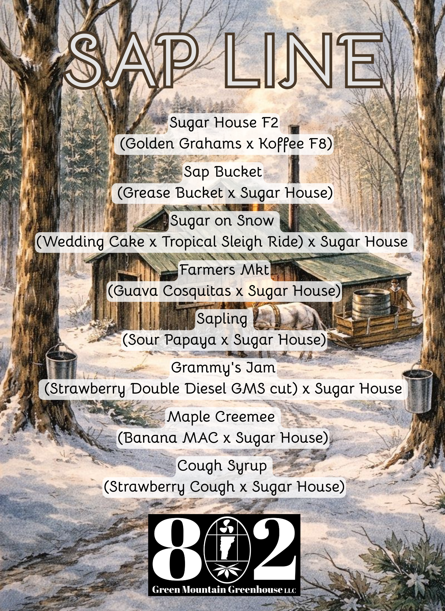 Sap Line Menu by Green Mountain Greenhouse