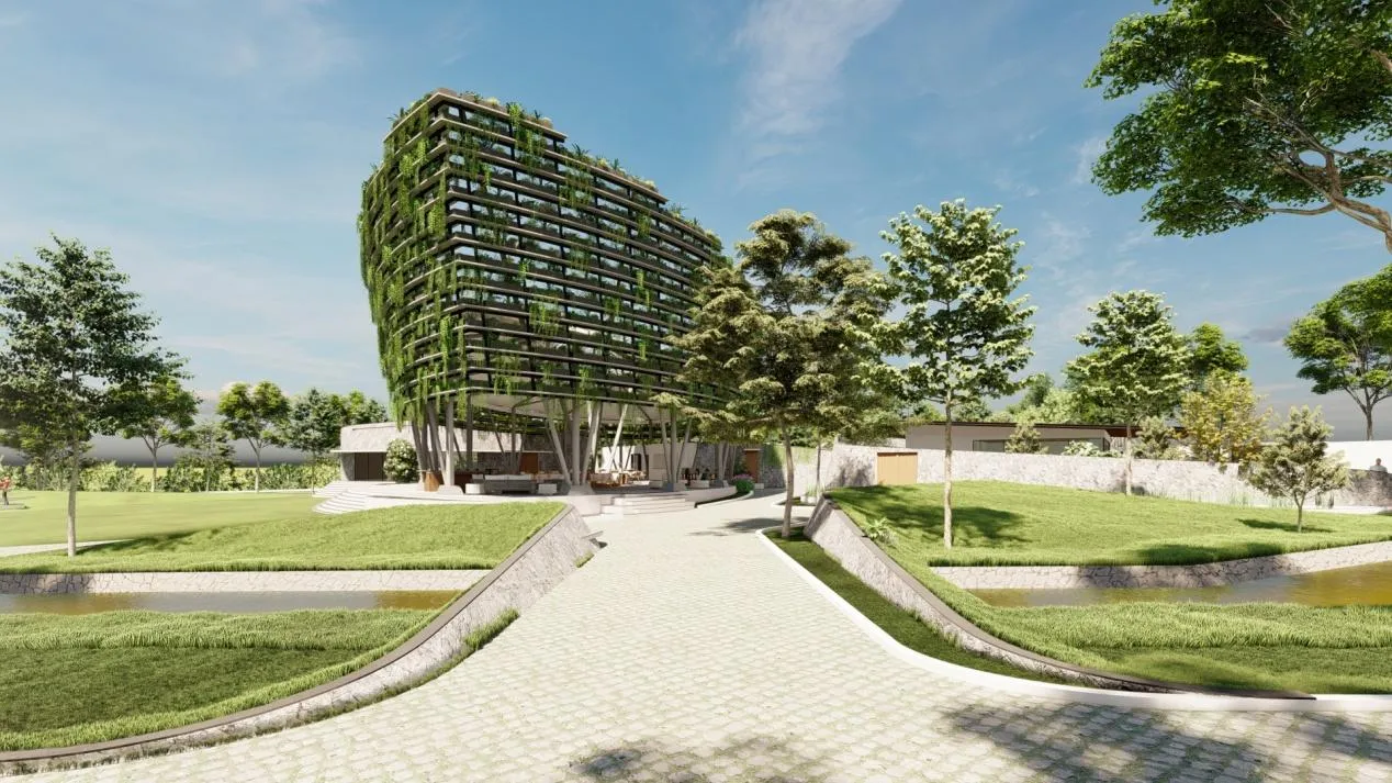 A person walking in front of a buildingDescription automatically generated with low confidence