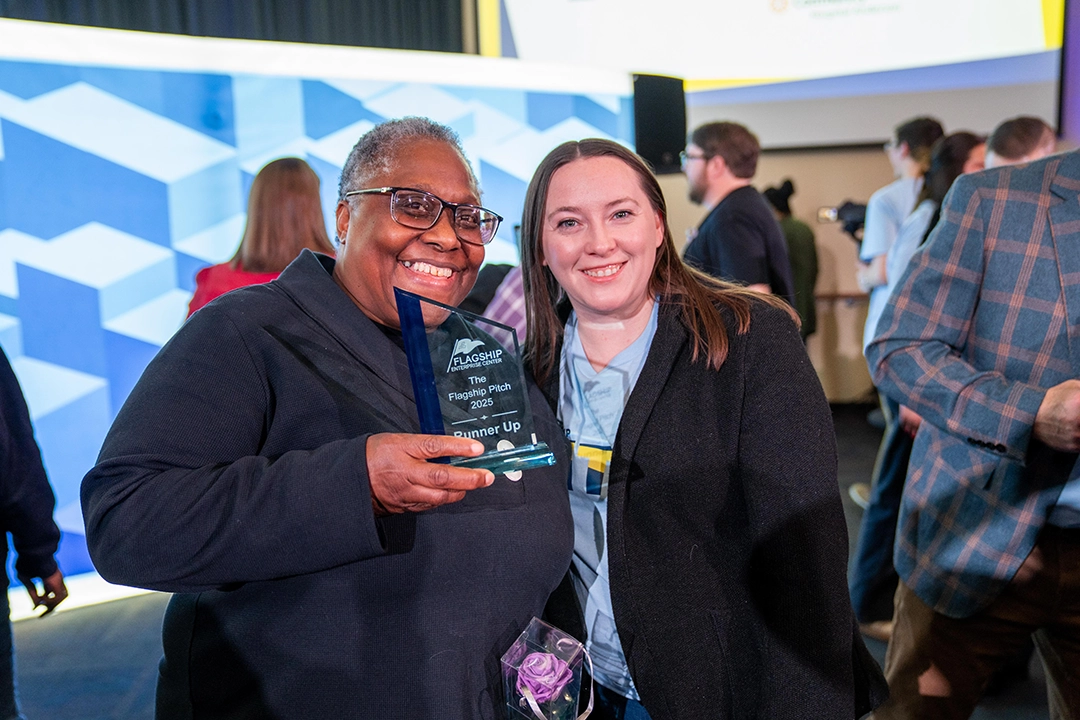 Left: Glenda Watkins, 2025 Pitch Runner Up, Right: Charlie Gray, Bankable Loan Servicing Manager
