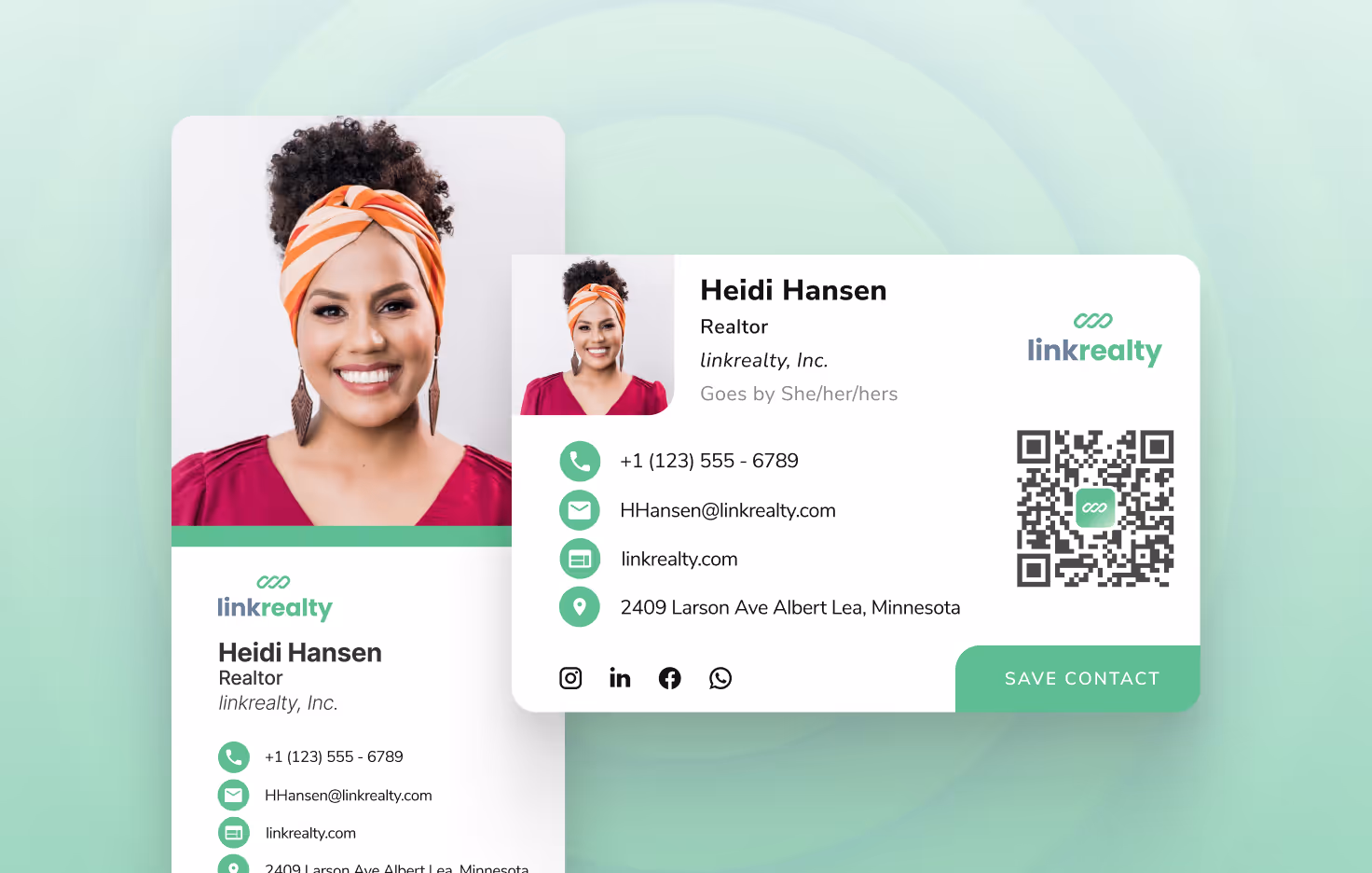 HiHello email signature updates automatically with name, title, and contact info from digital business card