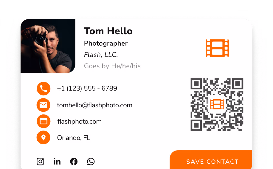 Email signature automatically generated by HiHello using digital business card info