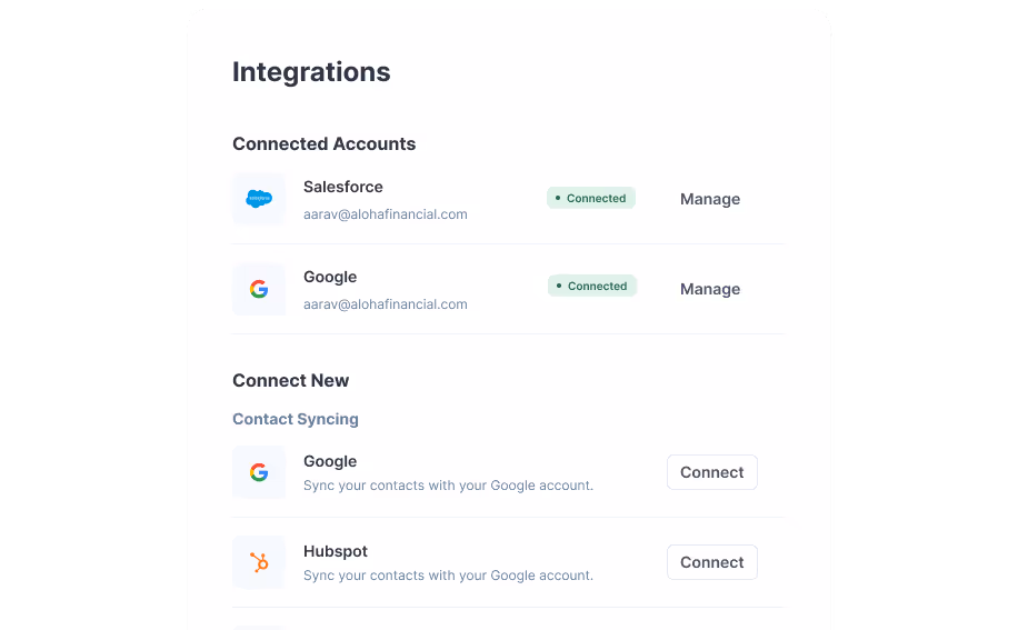 HiHello integrations page showing connected identity providers like Microsoft, Google, and OneLogin