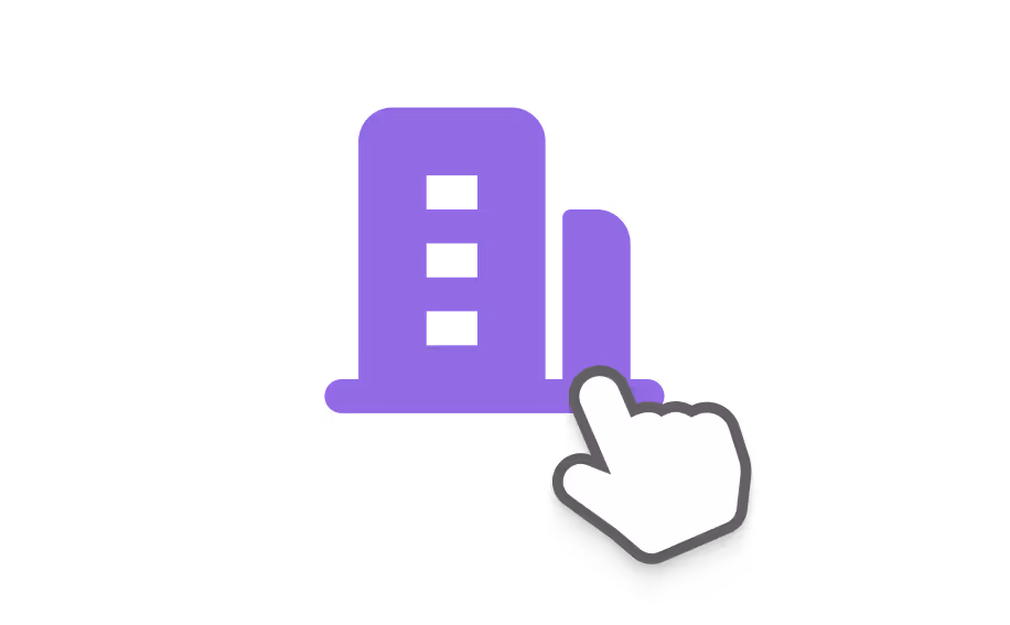 Illustration showing the first step of opening the HiHello Employee Directory in the web app.