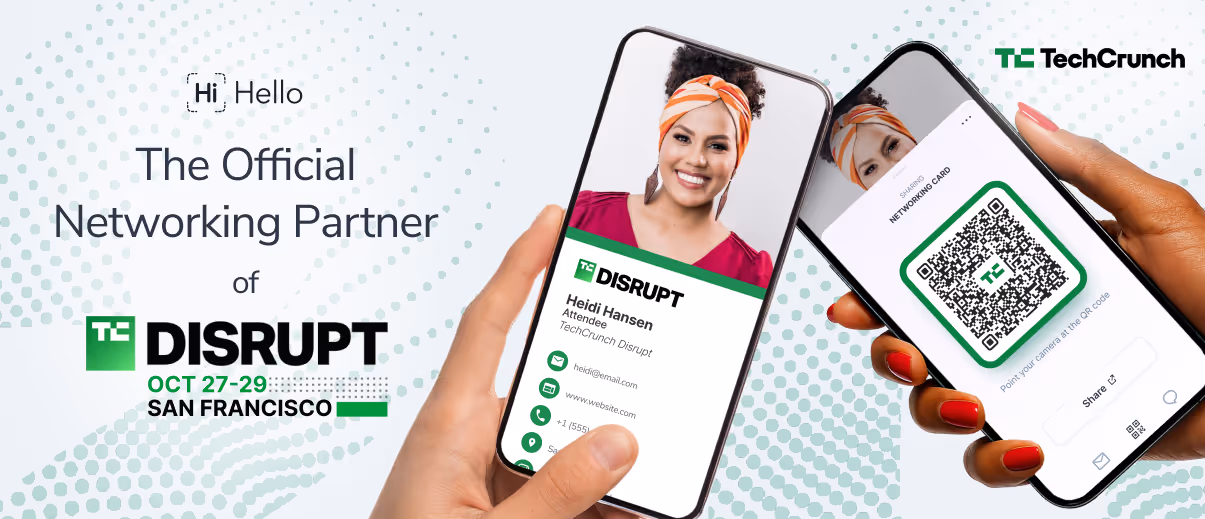 HiHello is the Official Networking Partner of TechCrunch Disrupt 2025