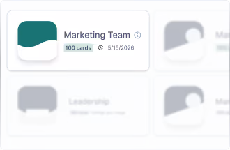 HiHello template overview for marketing team and leadership team