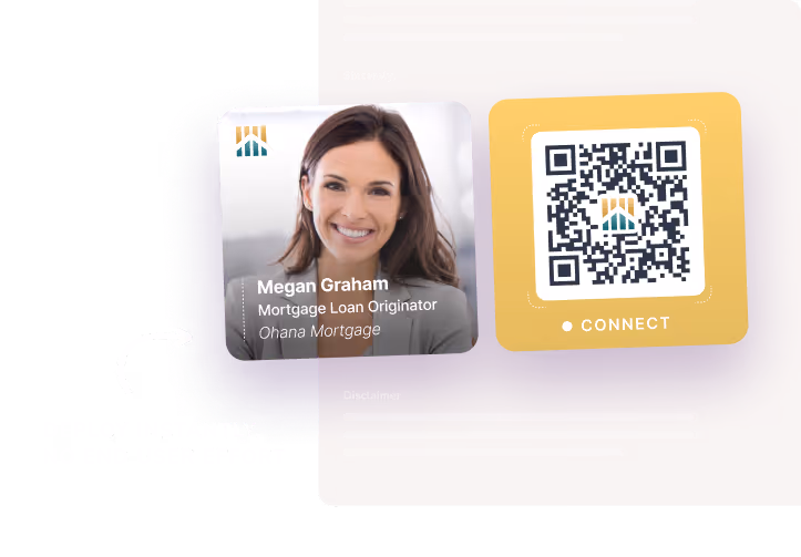 A HiHello duo email signature with a QR code that scans to the digital business card