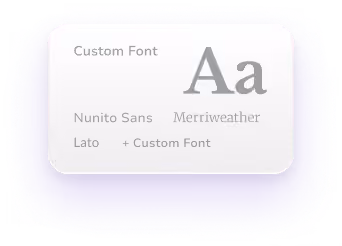 HiHello custom font selections