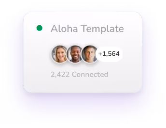 HiHello brand templates connected with user count