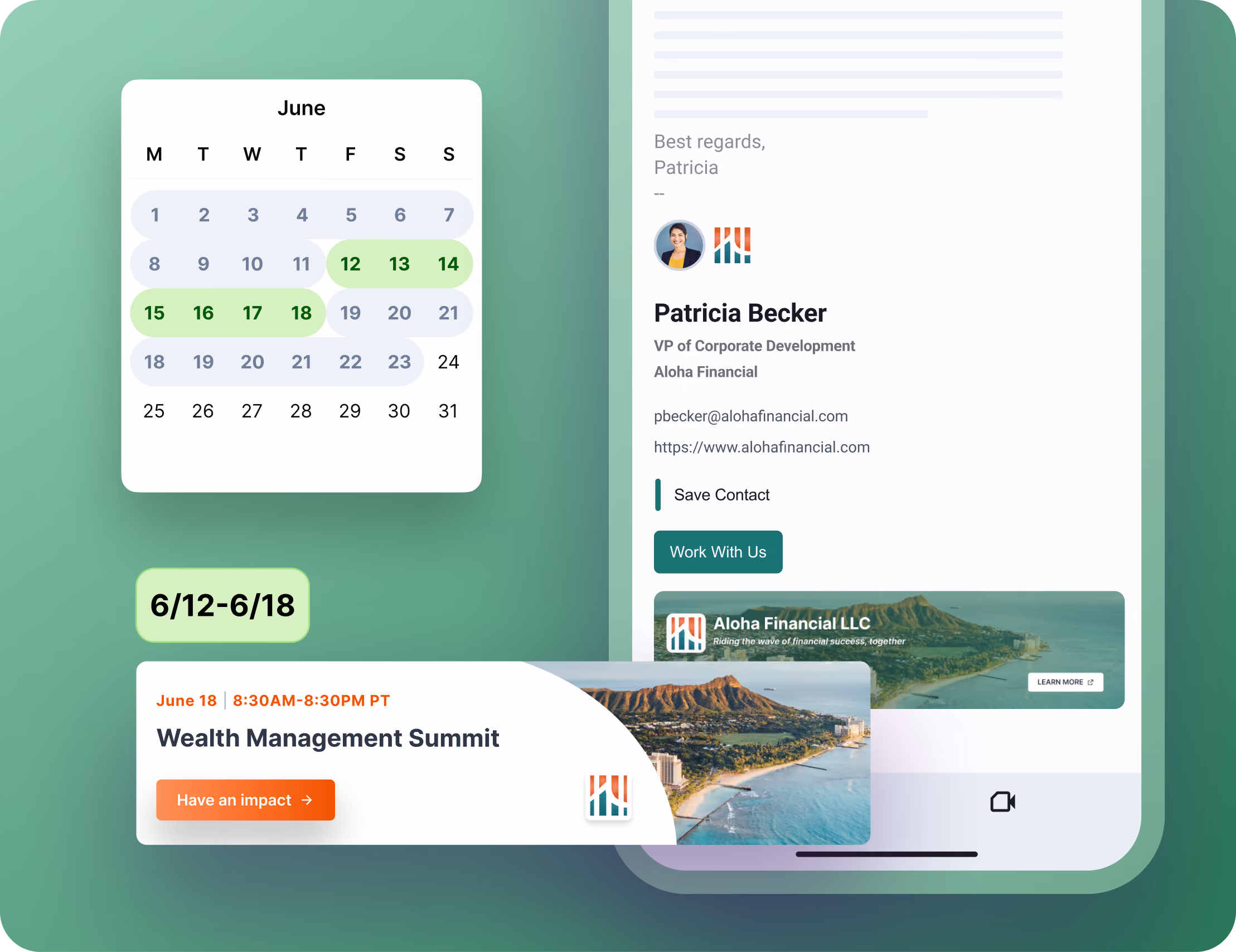 HiHello automated email signature banner scheduling