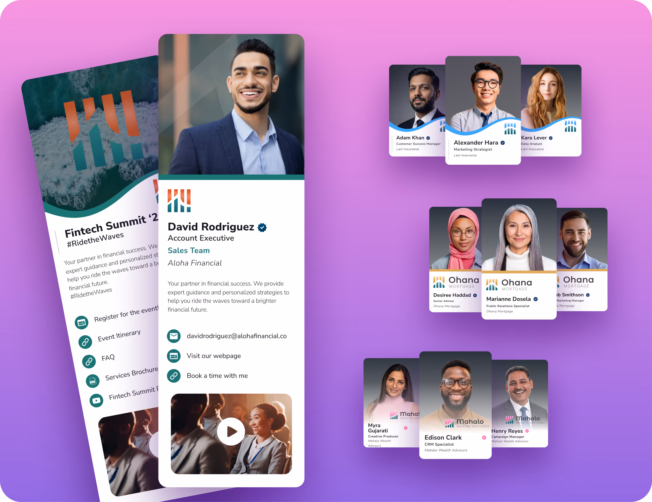 HiHello digital business cards by teams