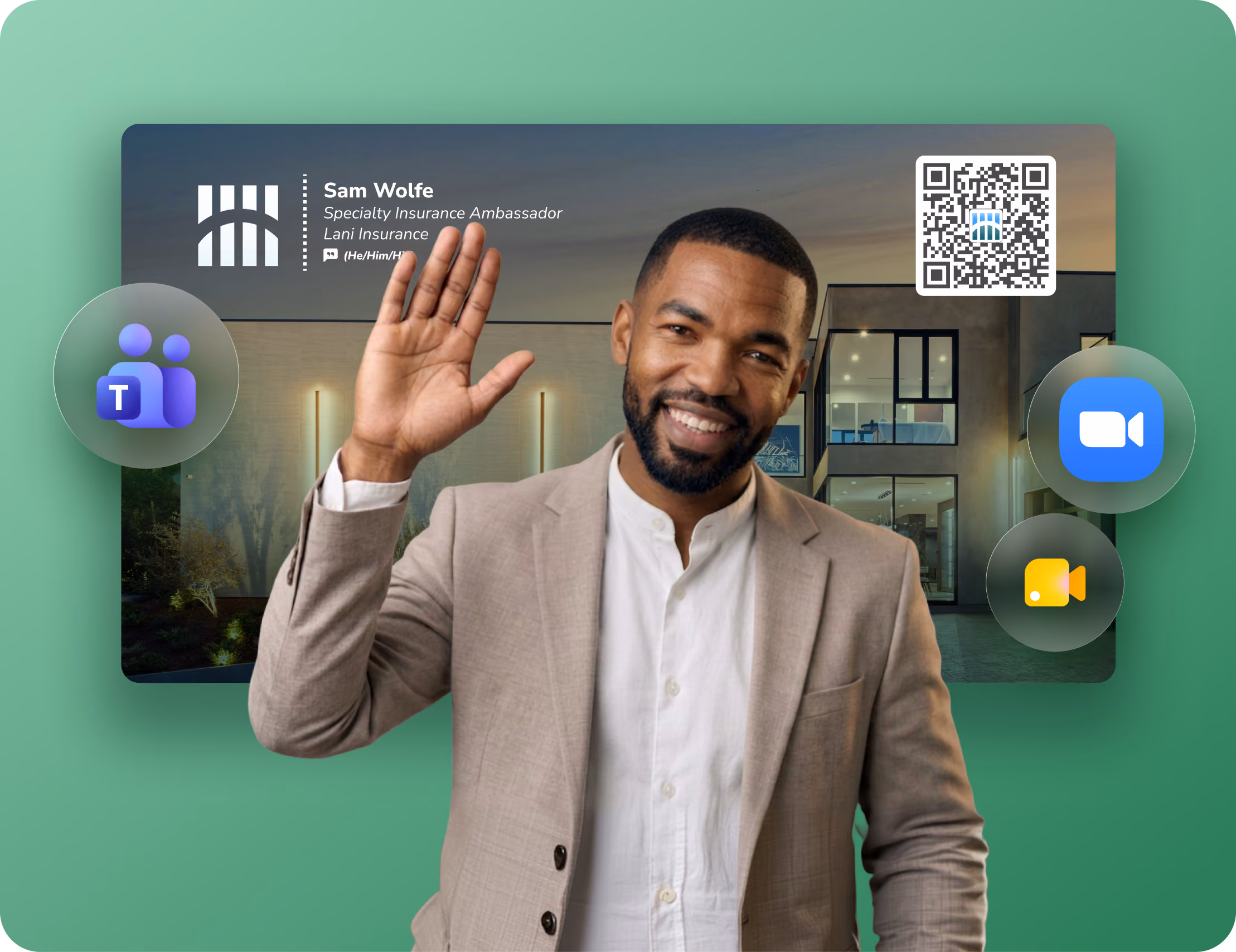 Brand every meeting your team is on with HiHello