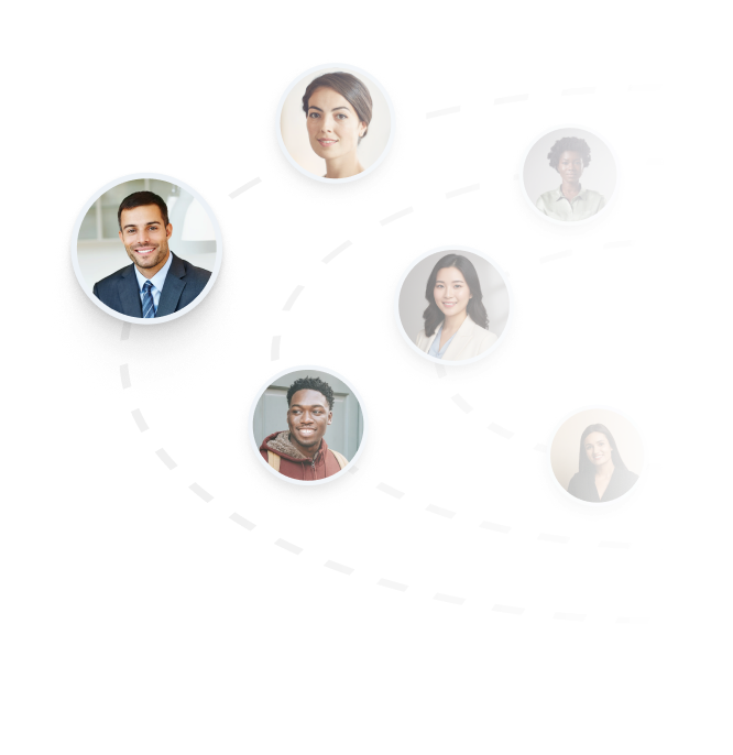 Contact network of saved HiHello connections