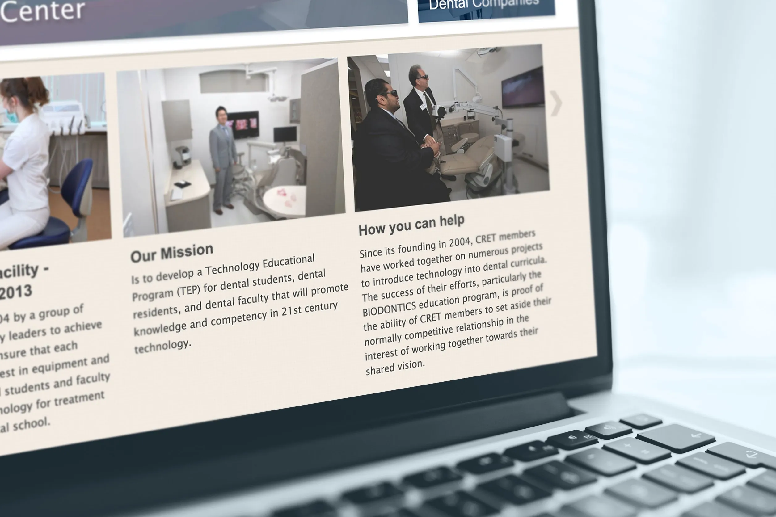 Cosmo design displaying on a laptop