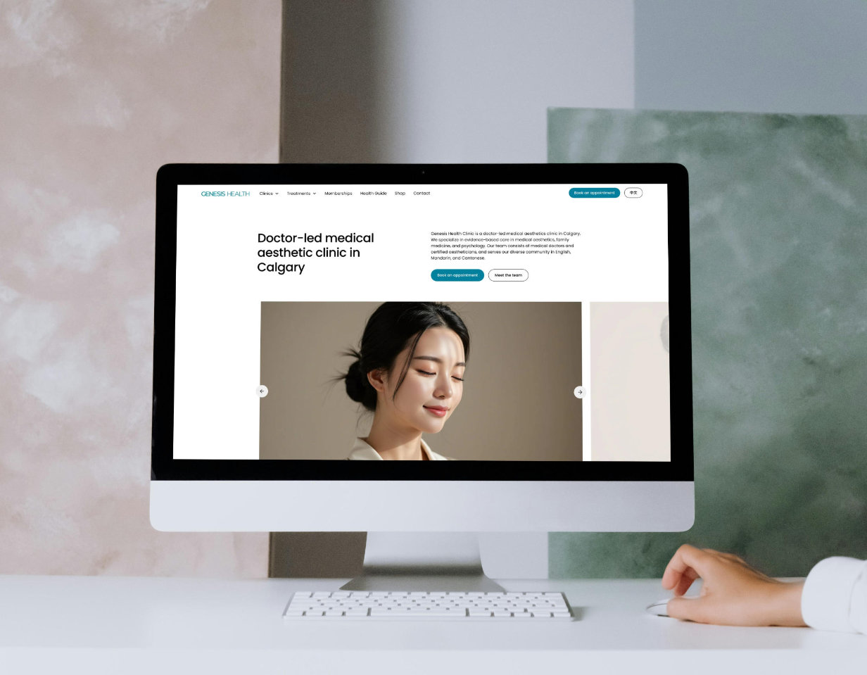 Genesis Health Clinic medical aesthetics website design thumbnail