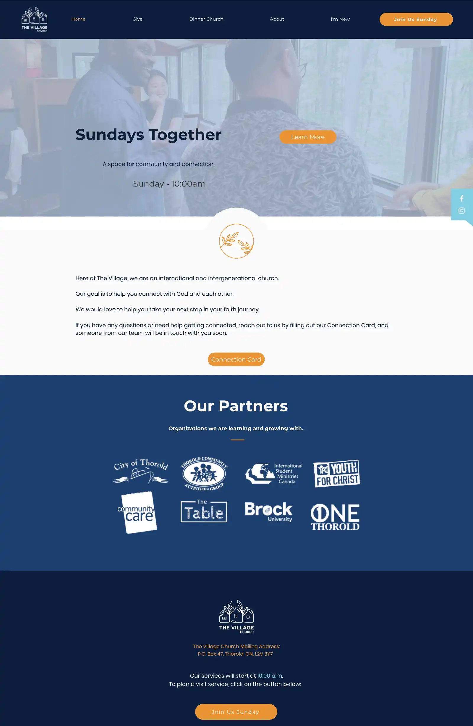 The Village Church's old website.