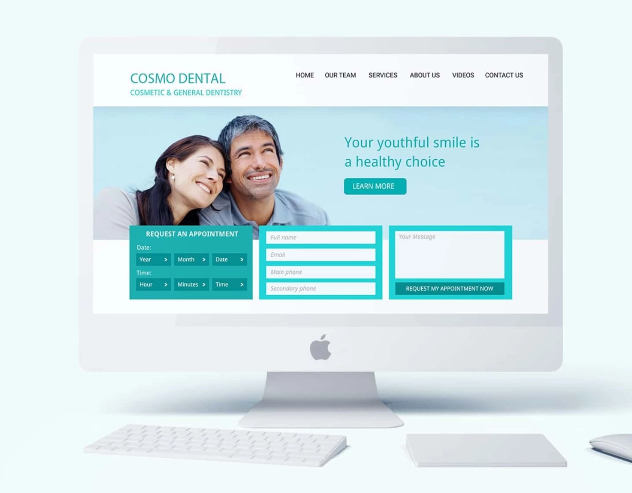 2 iMacs displaying Star Walks Dental design