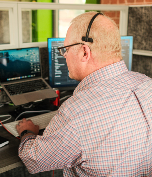 Professional providing technical support