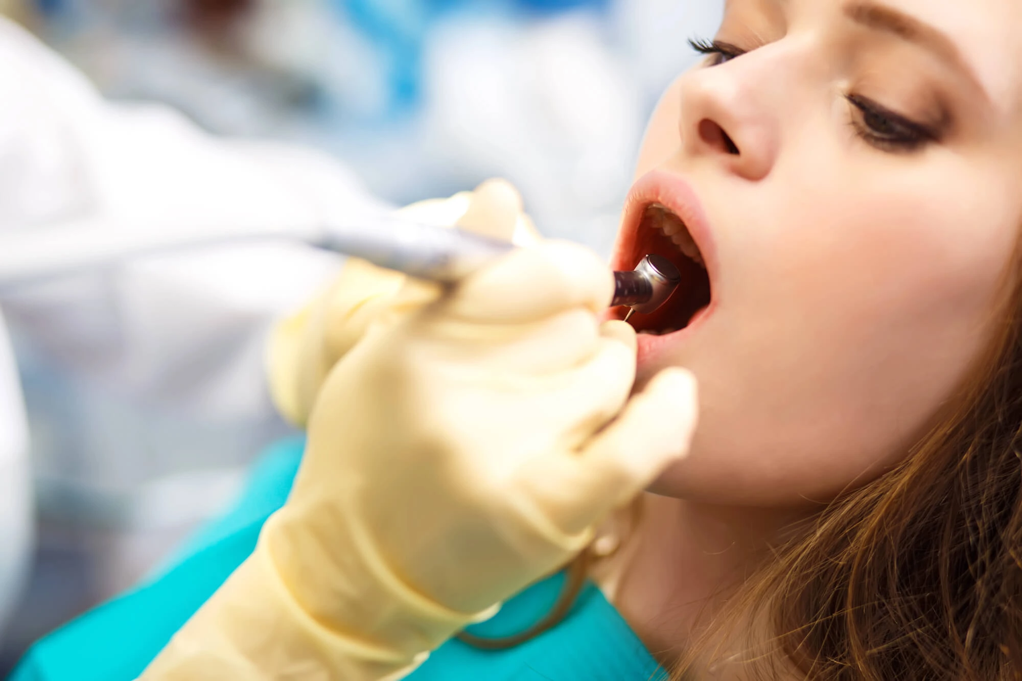 woman getting root canal treatment