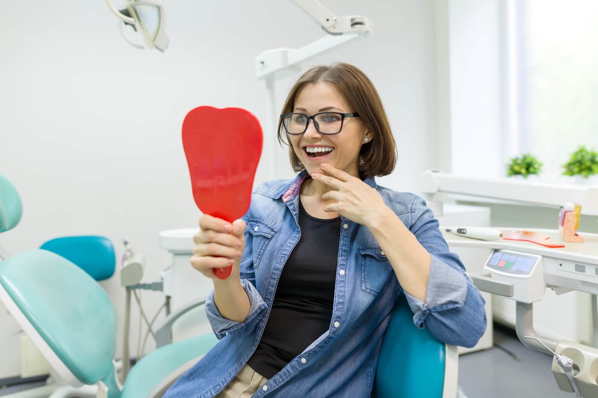 Woman at Family Dentist in South Florida