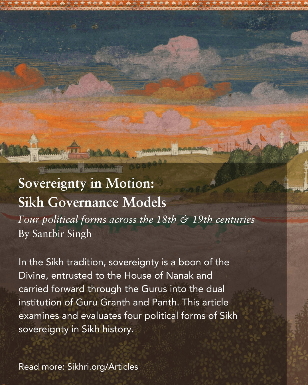 Sovereignty in Motion: Sikh Governance Models