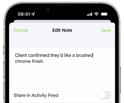 Edit Notes in iOS