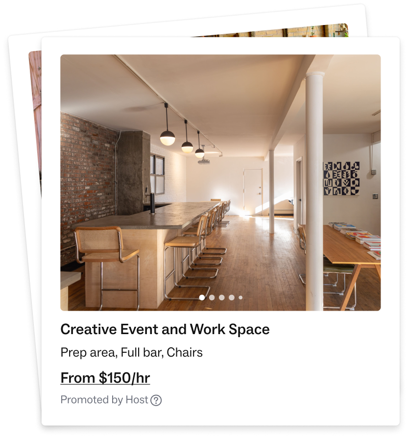 Promoted by Host Listing Cards