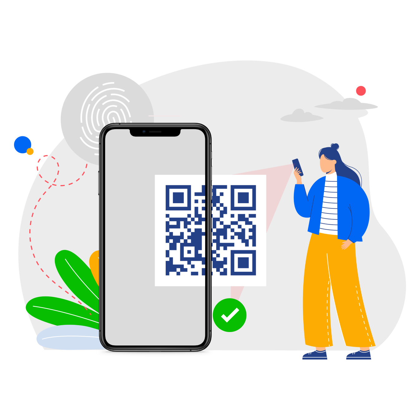 check-in with custom qr