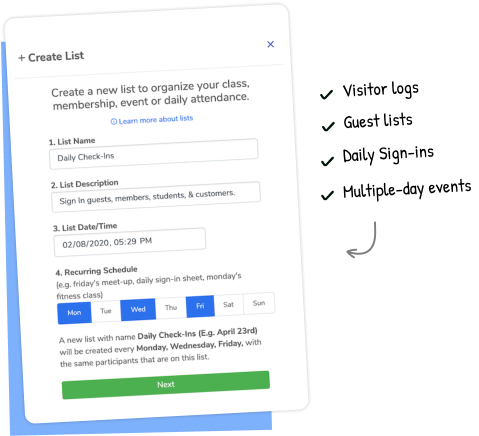 how it works-create a list