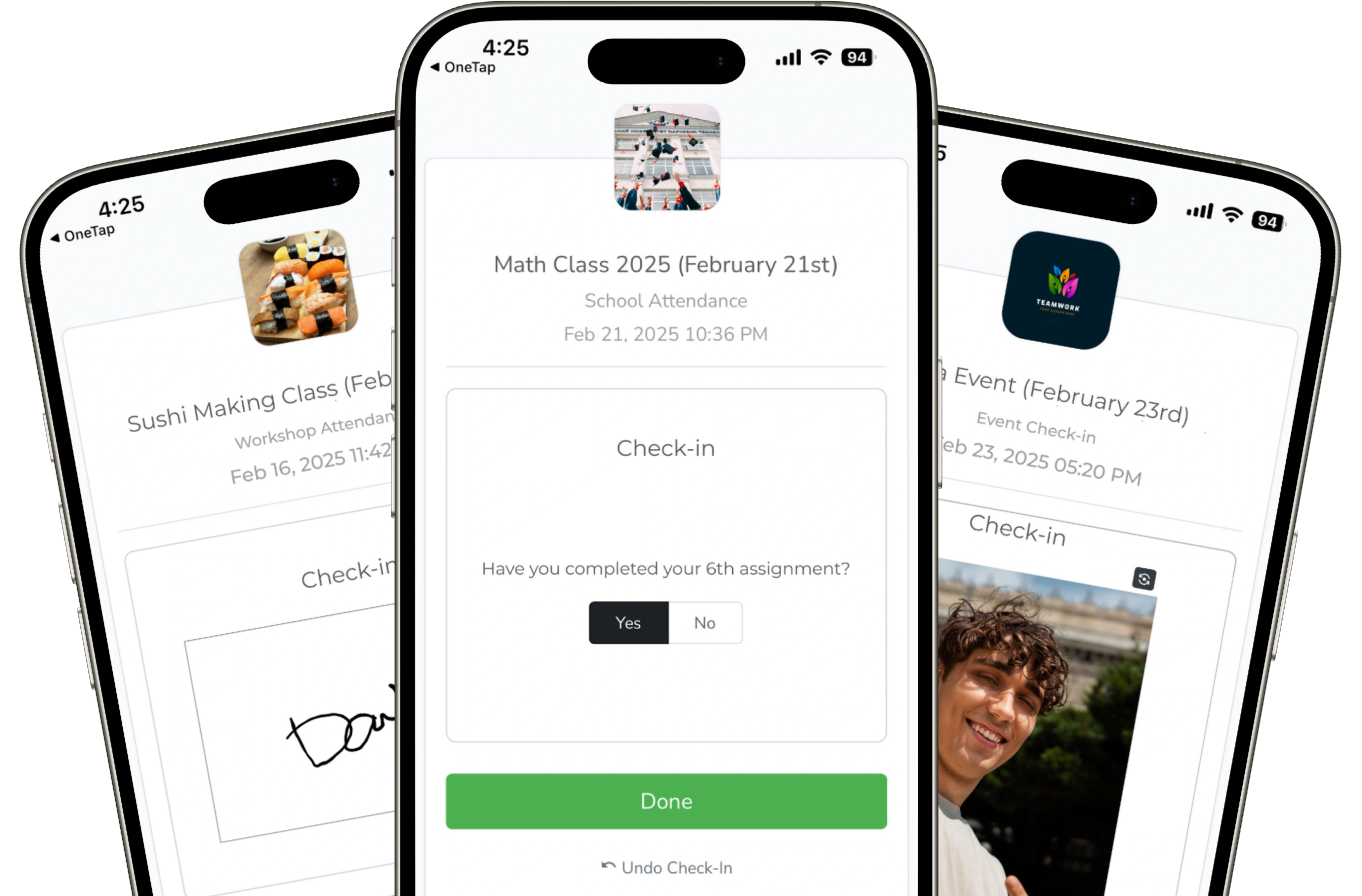 Custom Check-in Method by OneTap Attendance App