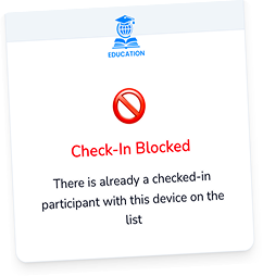 OneTap check-in blocked because this device already checked someone in
