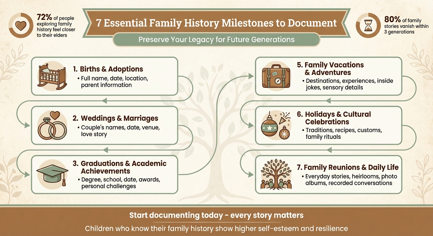 7 Essential Family History Milestones to Document and Preserve