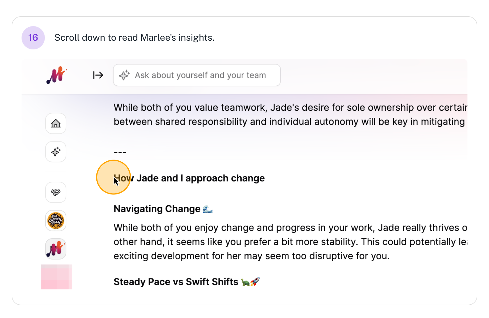 Step #16: Scroll down to read Marlee's insights.