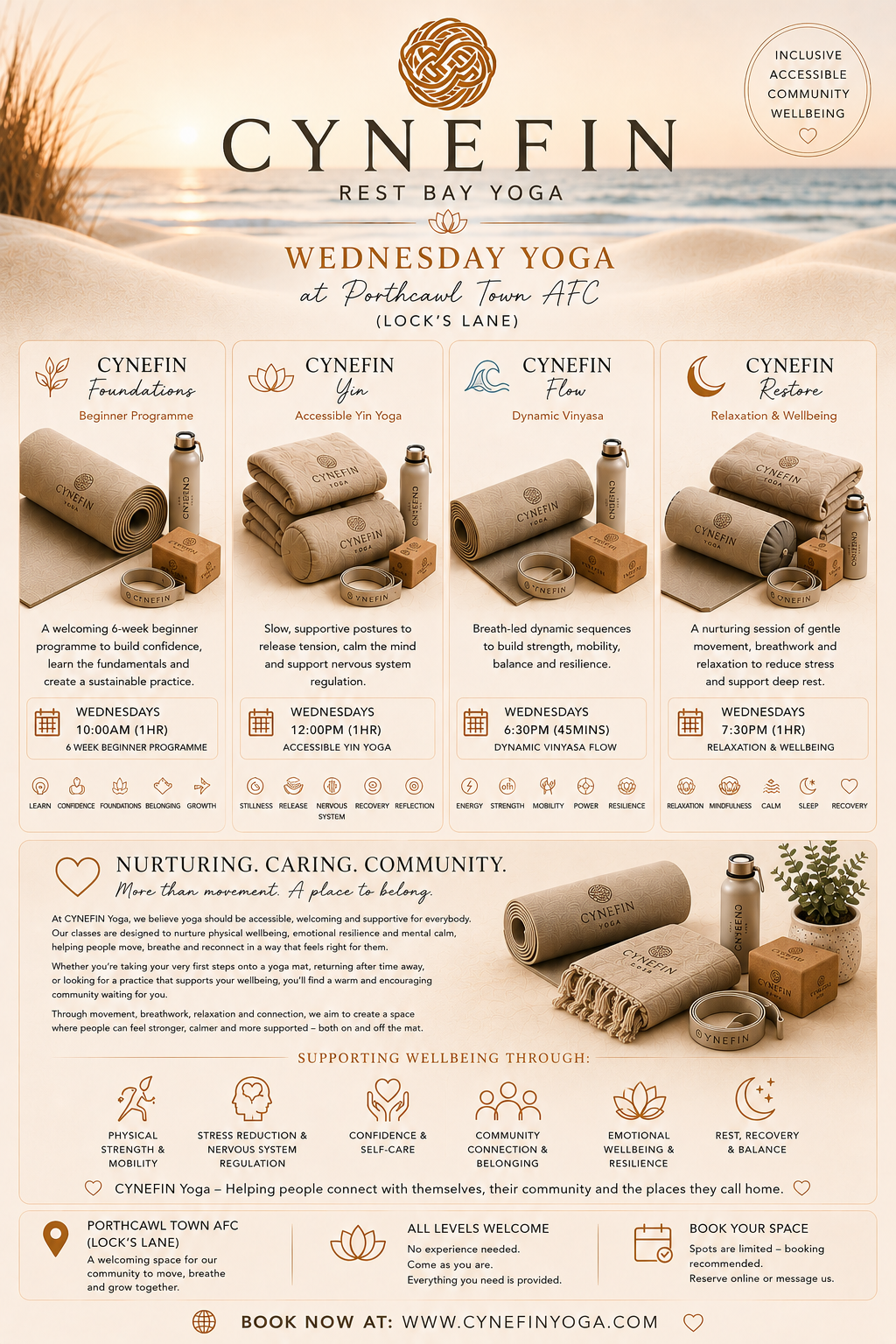 Cynefin Yoga launch - Porthcawl Town AFC