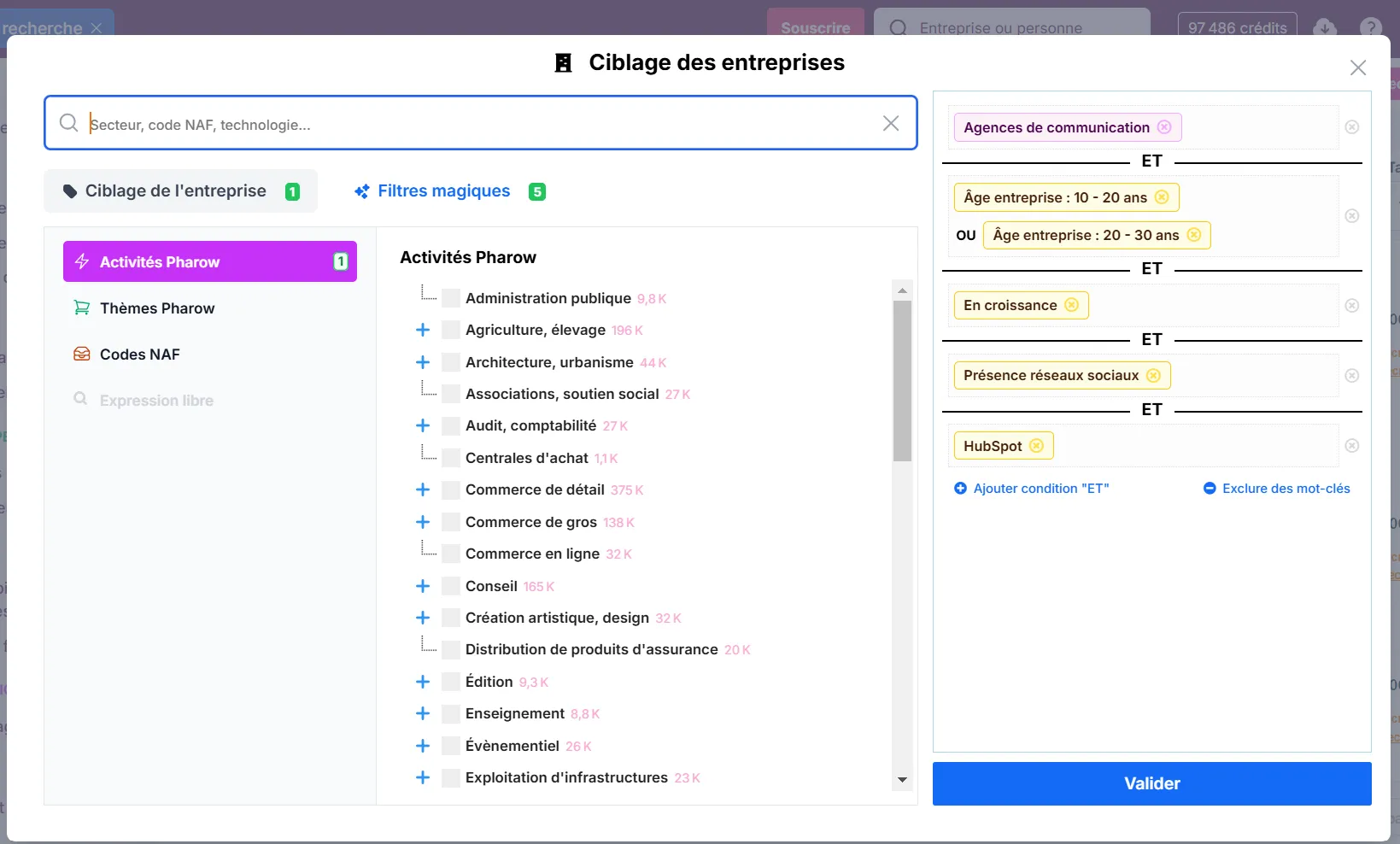 Exemple de ciblage avec Pharow