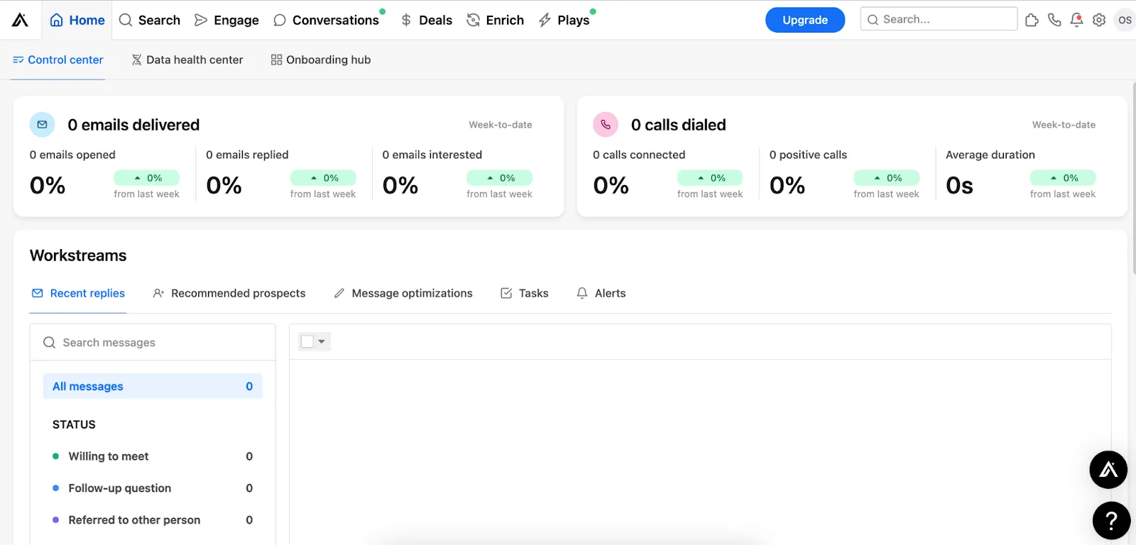 L'interface de l'outil de prospection Apollo