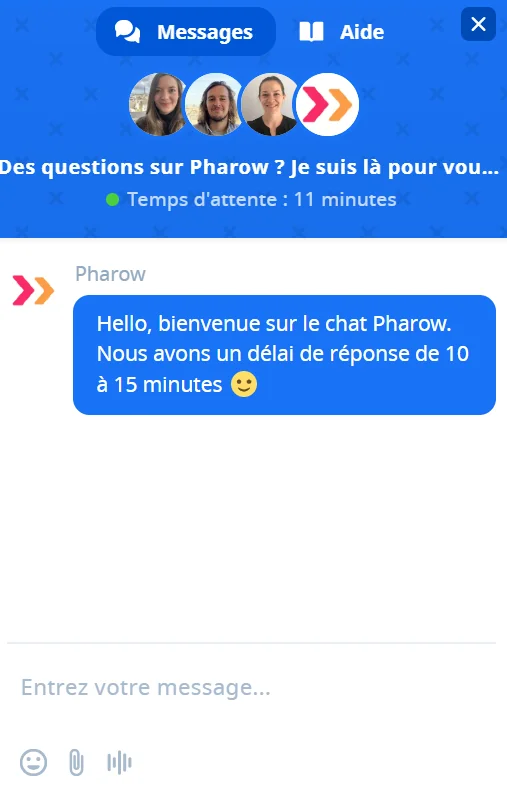 Le chat en ligne de Pharow