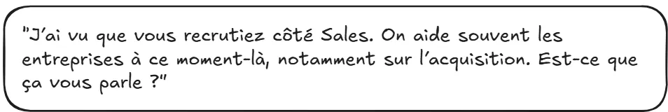 Campagne 1 pour contacter les entreprises qui recrutent des commerciaux