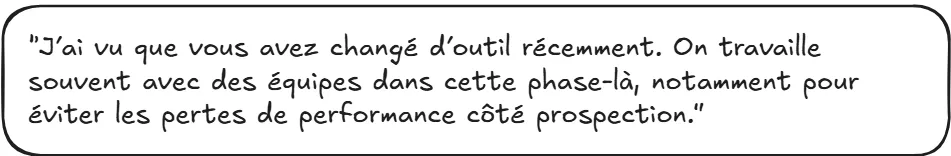 Campagne 3 pour contacter les entreprises qui changent d'outils