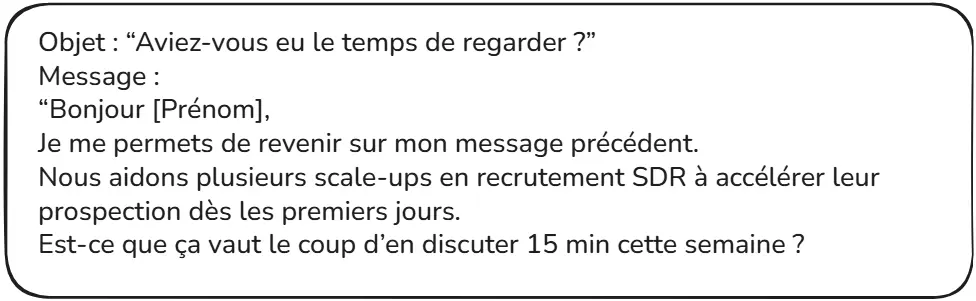 Première relance