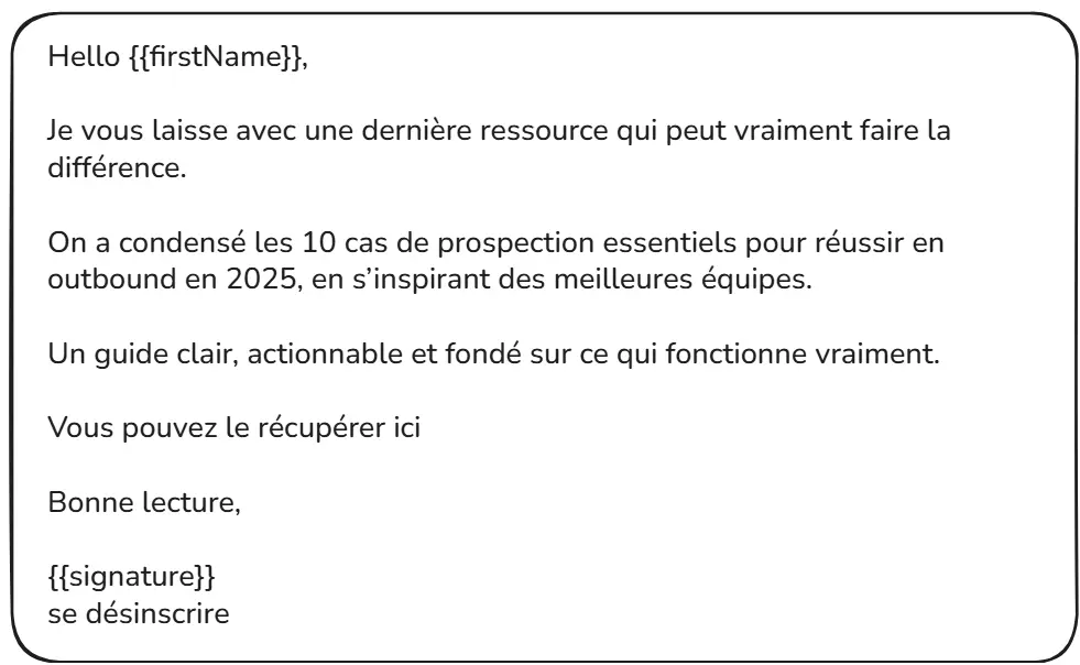 Dernière relance