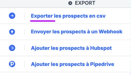 Exportez des fichiers sur Pharow