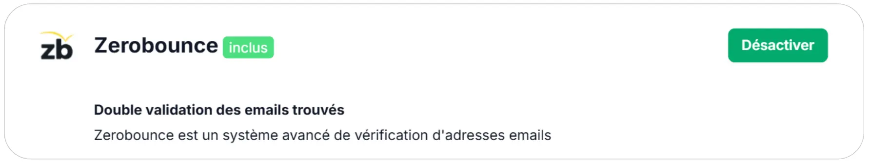 Vérifier les emails avec Zerobounce