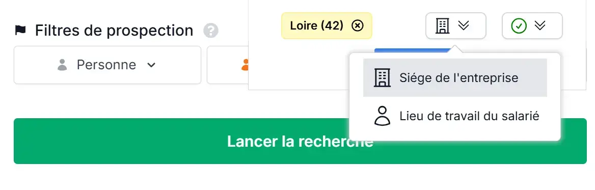 Cibler le siège social d'une entreprise sur Pharow