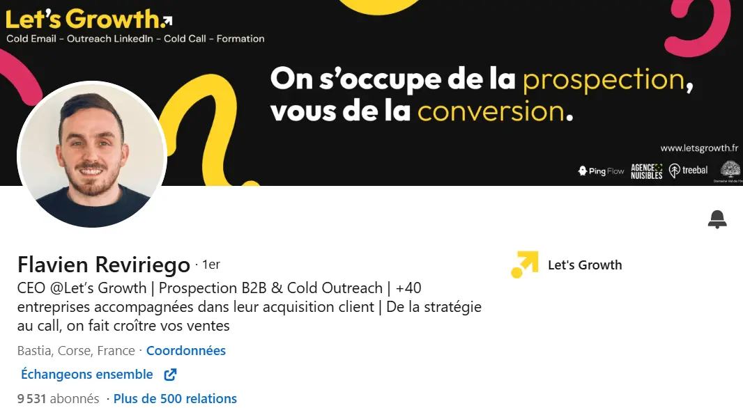 Exemple 2 de profil linkedin