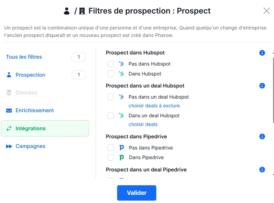 Exemple de filtres pour éviter les doublons sur Pharow