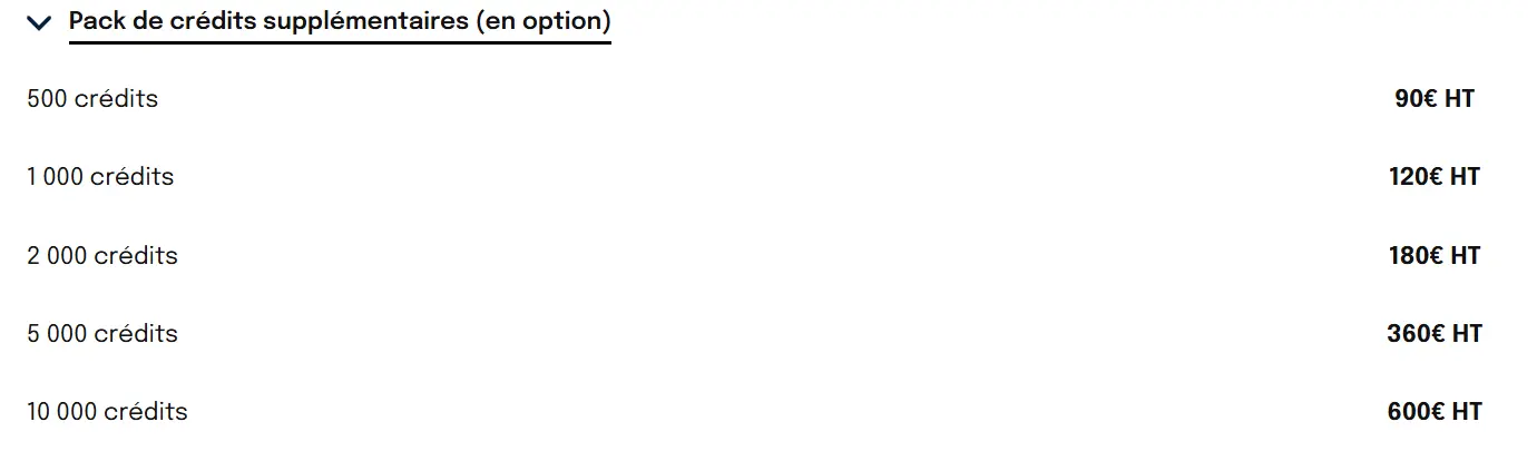 Acheter des packs de crédits Pharow